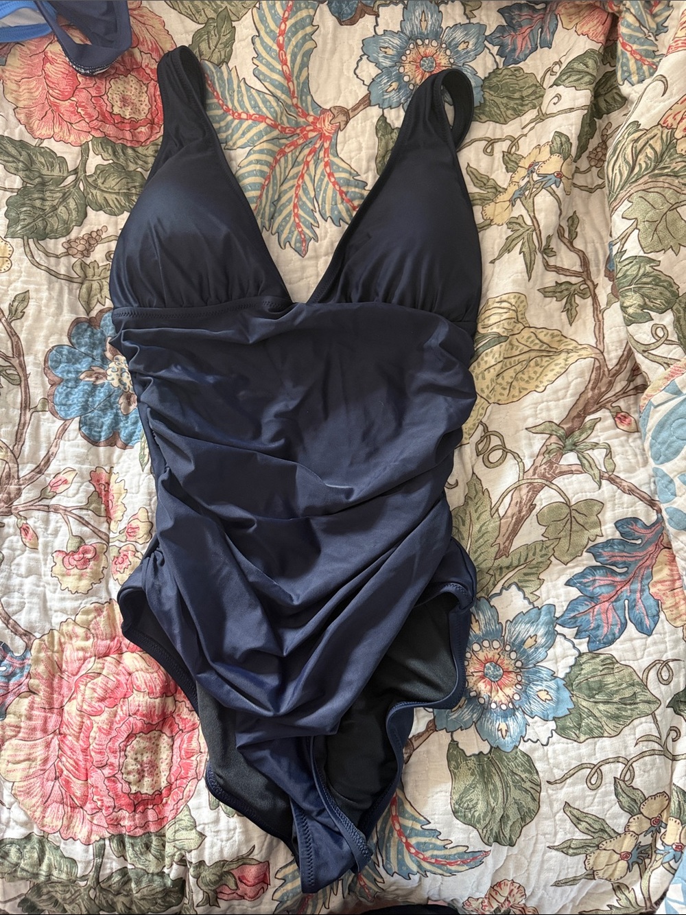 J. Crew Navy Blue One-Piece Swimsuit